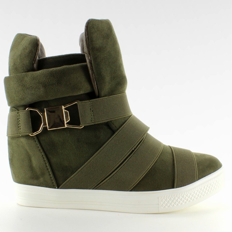 Tênis com listras de borracha F-215 Olive verde 1 Tênis com listras de borracha F-215 Olive verde 1