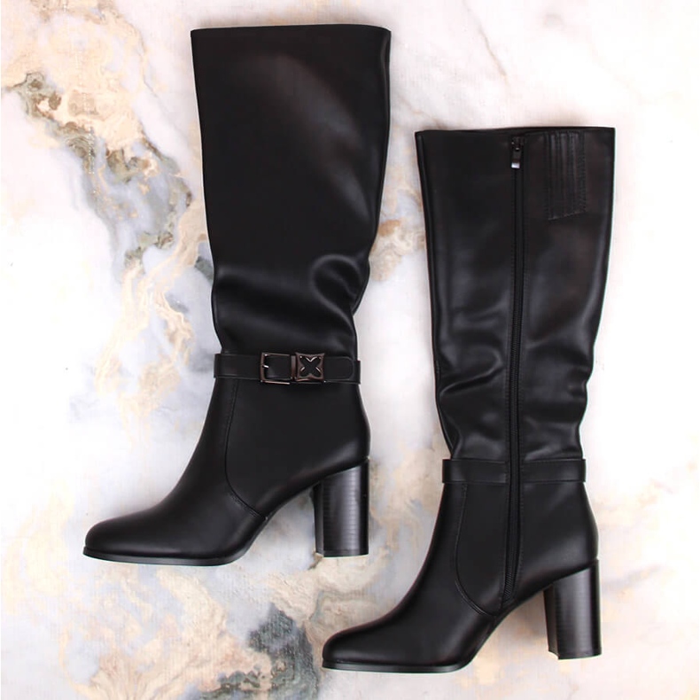 Botas pretas com isolamento feminino Sergio Leone KZ103 preto 1