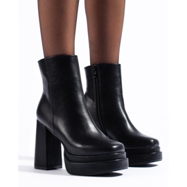 Botins pretos de salto alto Shelovet 1