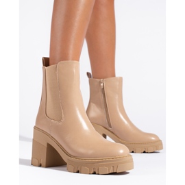 Botins femininos Shelovet, bege 1