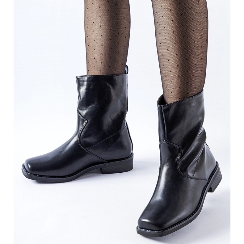 Botas pretas com biqueira retangular com isolamento Bel preto 1