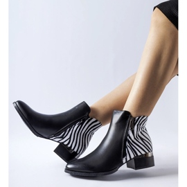 Botins pretos com isolamento e padrão zebra, Olindo 1