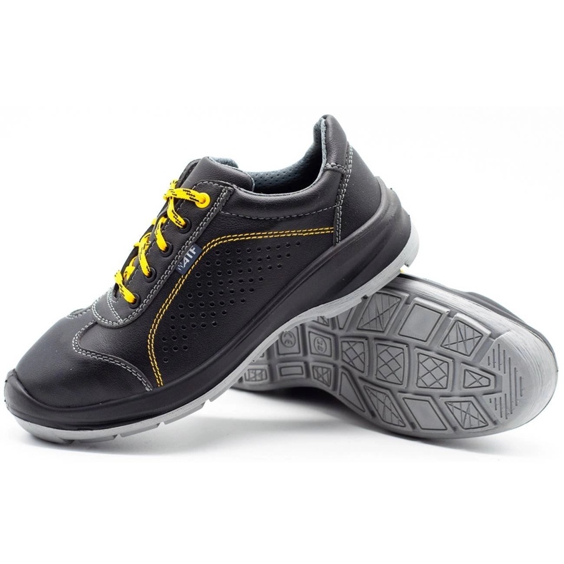 ŁUKPOL Sapatos de trabalho masculinos Techwork 1128P, pretos 3