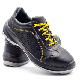 ŁUKPOL Sapatos de trabalho masculinos Techwork 1128P, pretos 4