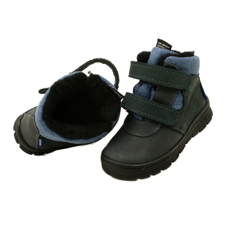 Botas com membrana de velcro TE-POR Mazurek 1360 azul marinho 5