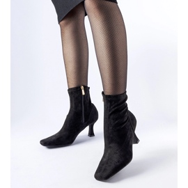 Botins Lucerne pretos com salto baixo 1 Botins Lucerne pretos com salto baixo 1