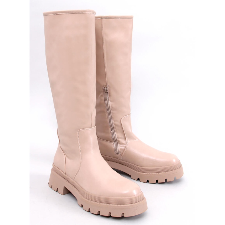 Botas Dillard Beige com sola grossa bege 1 Botas Dillard Beige com sola grossa bege 1