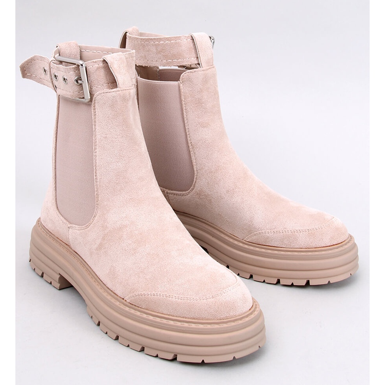 Botas Chelsea femininas Carls Beige bege 1