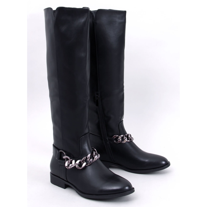 Botas femininas Daigle Black de flor integral preto 1