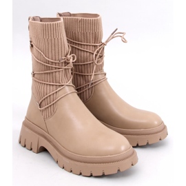 Botins meia Willet Khaki bege 1