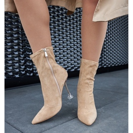 Botins de salto alto bege escuro, Ferguson 1