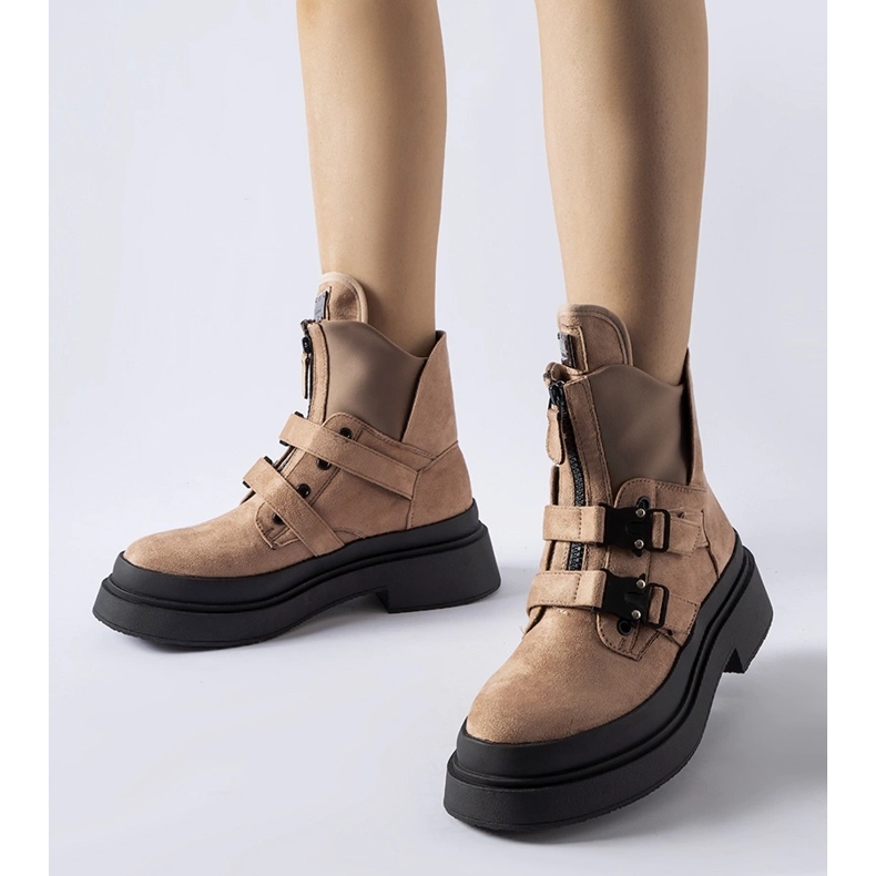 Botins plataforma Glen castanhos marrom 1