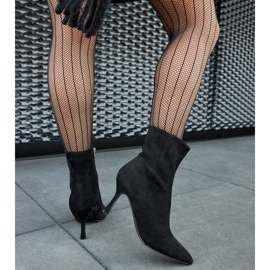 Botins pretos de salto baixo Guimond 1