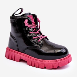 Botas infantis com isolamento térmico Big Star MM374148 pretas e rosa preto 1 Botas infantis com isolamento térmico Big Star MM374148 pretas e rosa preto 1