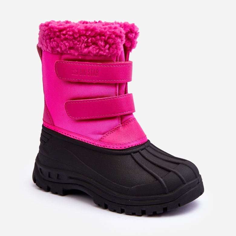 Botas infantis de neve com velcro Big Star Fúcsia MM374112 rosa 1