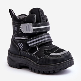 Botas de neve com velcro isoladas para crianças pretas Big Star MM374129 preto 1 Botas de neve com velcro isoladas para crianças pretas Big Star MM374129 preto 1