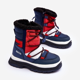 Botas de neve isoladas infantis com zíper azul marinho Big Star MM374194 2