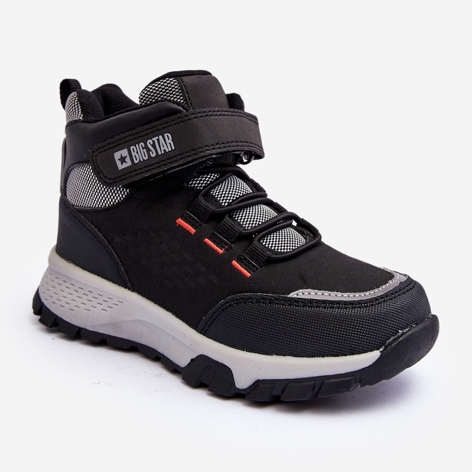 Botas infantis de espuma viscoelástica pretas Big Star KK374121 preto 1 Botas infantis de espuma viscoelástica pretas Big Star KK374121 preto 1