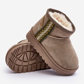 Botas de neve com isolamento verde Leonora infantil 1