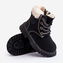 Botas infantis Trapper com zíper e pele de carneiro, pretas Marialee preto 1