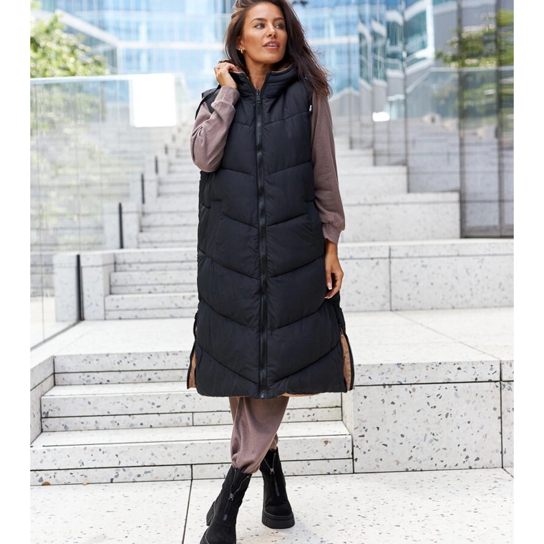 Botins pretos com isolamento e zíper Azzurra 1