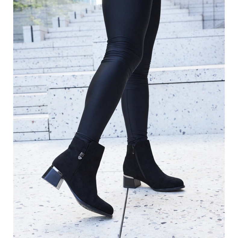 Botas elegantes pretas com strass Bocconi preto 1