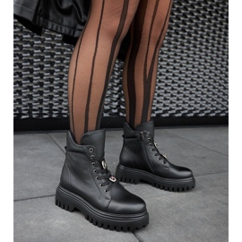 Botas com isolamento de couro preto Karino 2 Botas com isolamento de couro preto Karino 2