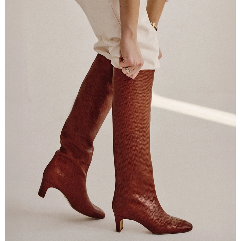 Marco Shoes Cleo Botas padrão castanho 1