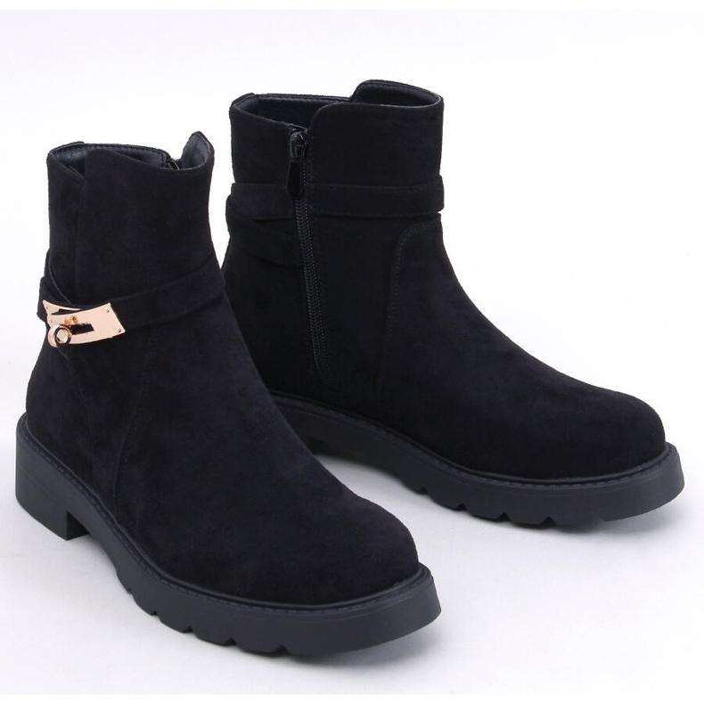 Drapers Botas rasas de camurça preta preto 1 Drapers Botas rasas de camurça preta preto 1