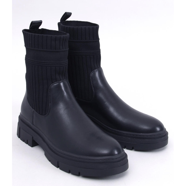 Botins com parte superior flexível Demus Black preto 1