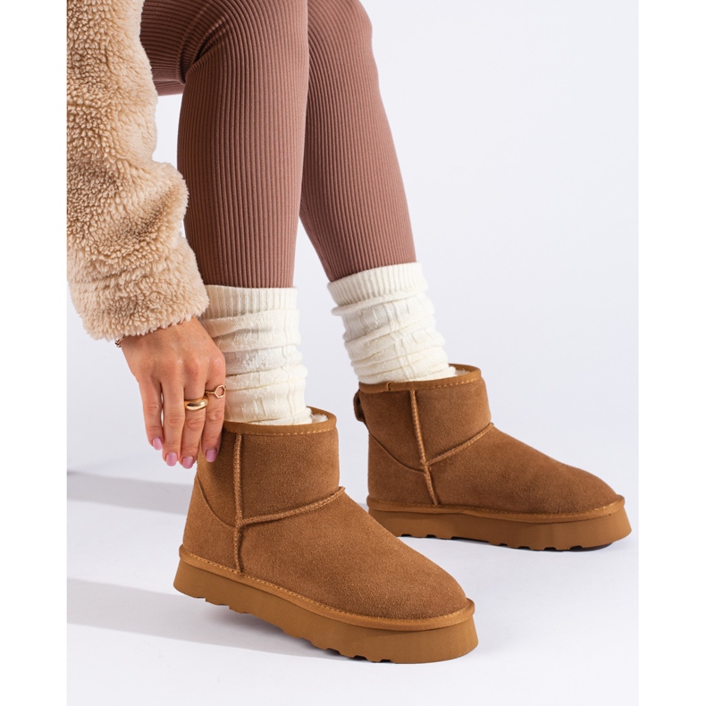 W. Potocki Botas de camurça marrom com pele da Potocki 1