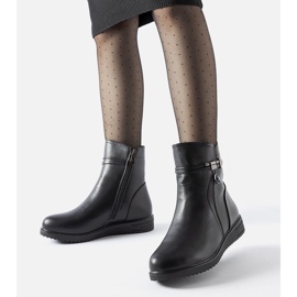 Botins pretos com isolamento e pingente decorativo Nola 1