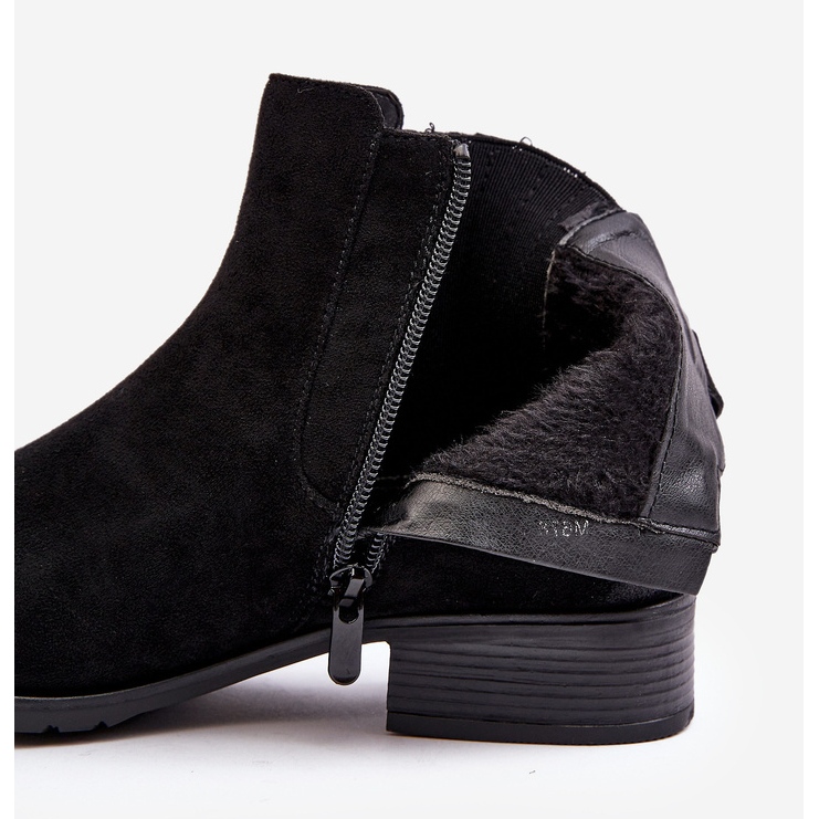 Botas Chelsea femininas com salto baixo, Preto Sauamia 2