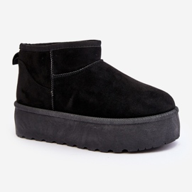 Botas de neve com plataforma feminina pretas Mennja preto 1