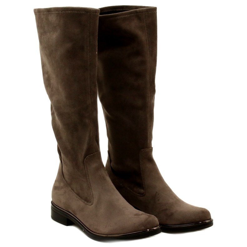 Botas elásticas femininas Caprice 25512-29 306 Cafe Stretch marrom 9