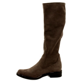 Botas elásticas femininas Caprice 25512-29 306 Cafe Stretch marrom 8