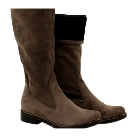Botas elásticas femininas Caprice 25512-29 306 Cafe Stretch castanho 11