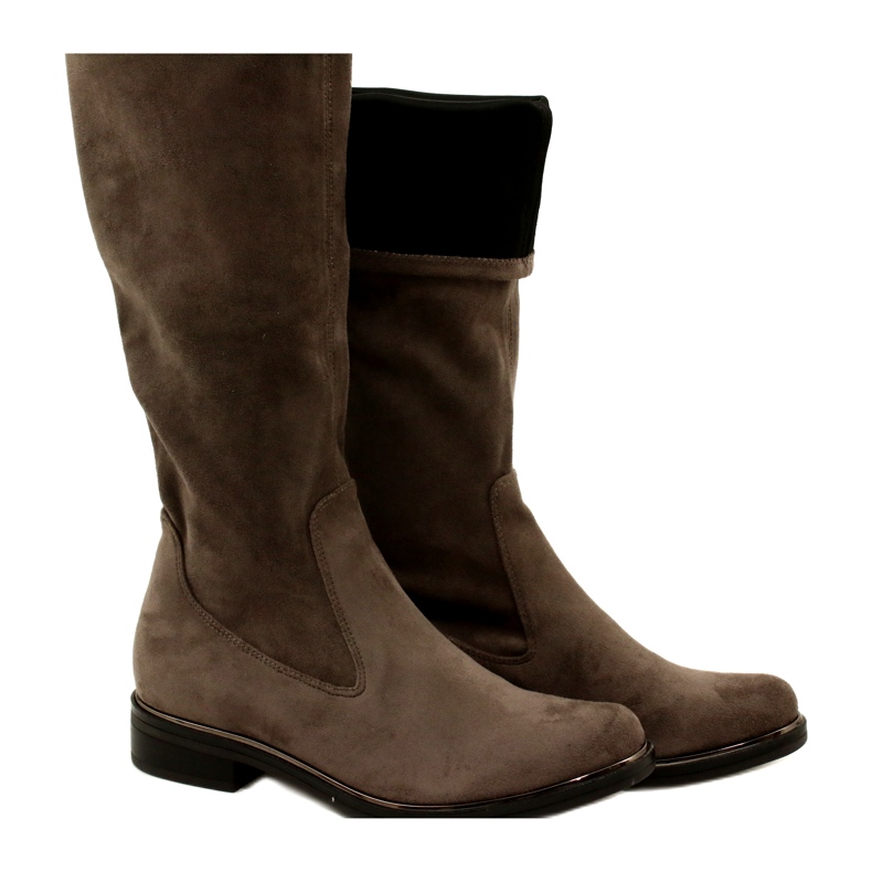 Botas elásticas femininas Caprice 25512-29 306 Cafe Stretch marrom 11
