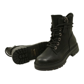 Miss 235-4226 Botas femininas isoladas com peles isoladas preto 5
