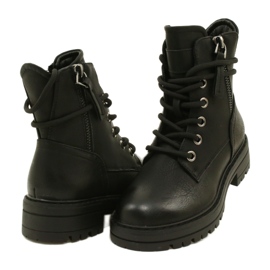 Miss 235-4226 Botas femininas isoladas com peles isoladas preto 4