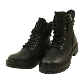 Miss 235-4226 Botas femininas isoladas com peles isoladas preto 3