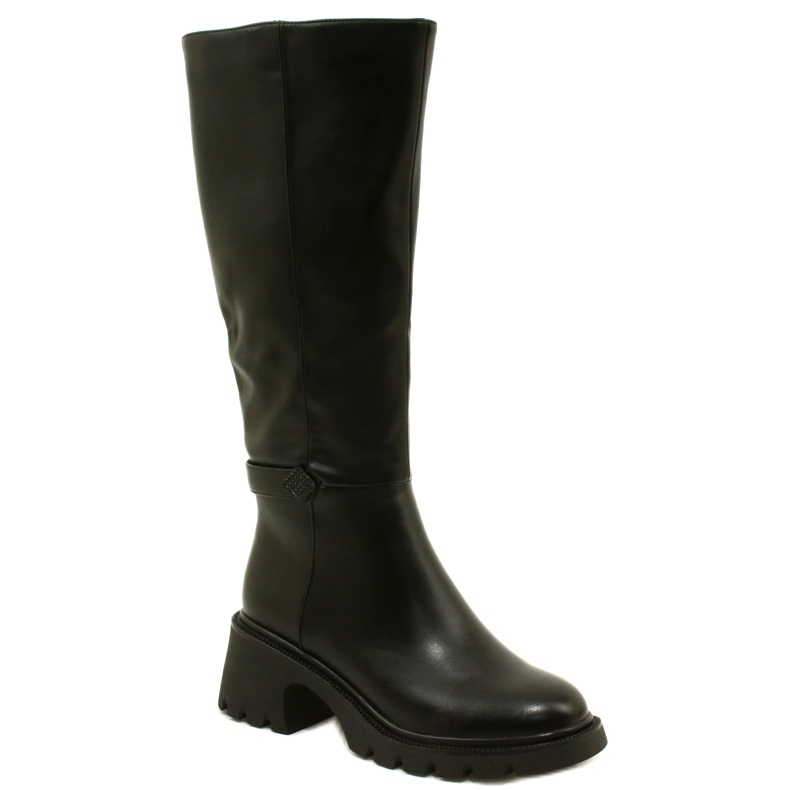 Botas altas e femininas Black Filippo preto 1