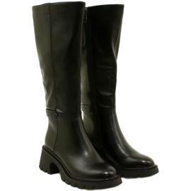 Botas altas e femininas Black Filippo preto 3