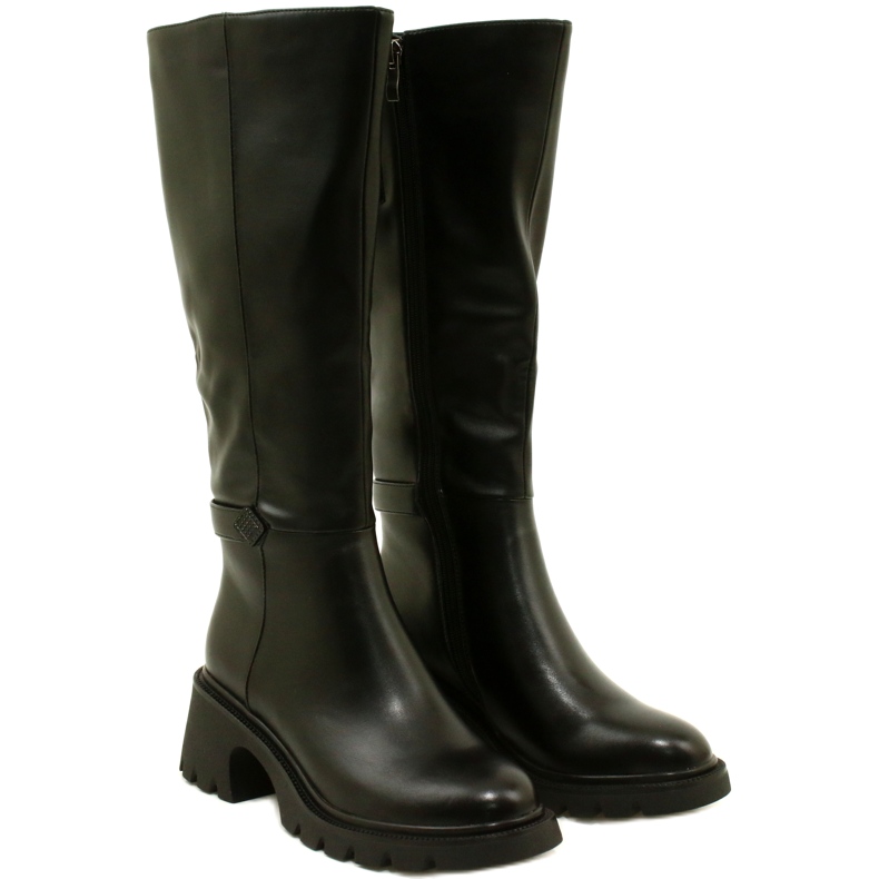 Botas altas e femininas Black Filippo preto 3