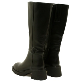 Botas altas e femininas Black Filippo preto 6