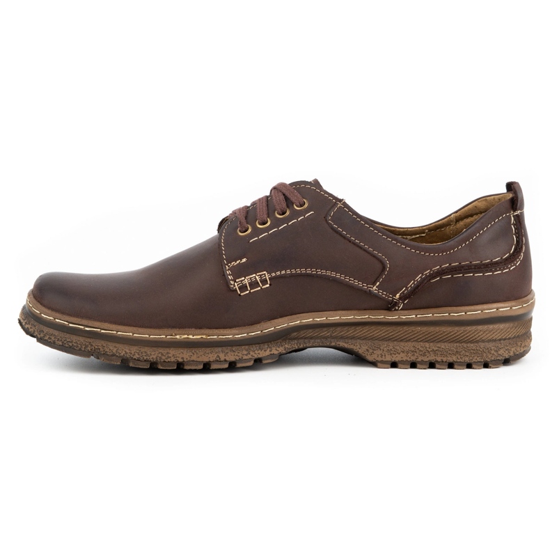 Olivier Sapatos casuais de homem em pele 221GT castanho marrom 1