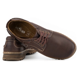 Olivier Sapatos casuais de homem em pele 221GT castanho marrom 3