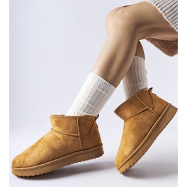 Botas de neve curtas com isolamento caramelo Guglielma castanho 1