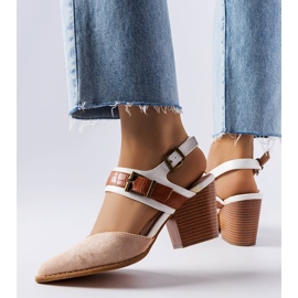 Sapatos de salto alto bege Hardouin 1