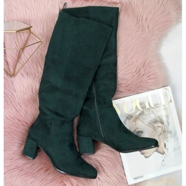 Botas femininas verdes Sergio Leone quentes no poste 1 Botas femininas verdes Sergio Leone quentes no poste 1